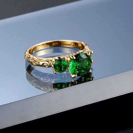 Antique Jewelry Gold Zircon Ornament