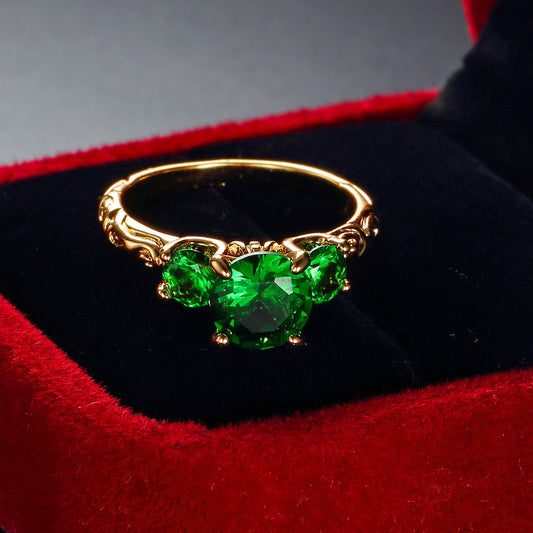 Antique Jewelry Gold Zircon Ornament