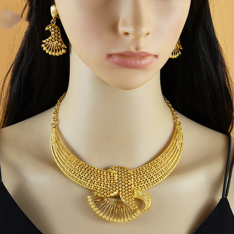24K Gold-plated Jewelry Suit Indian Middle East Lady